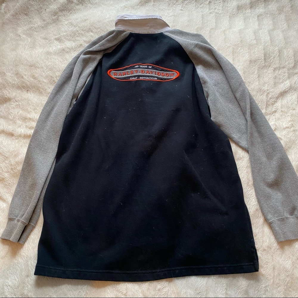 OVERSIZED HARLEY DAVIDSON LONGSLEEVE COLLARED SWEATER